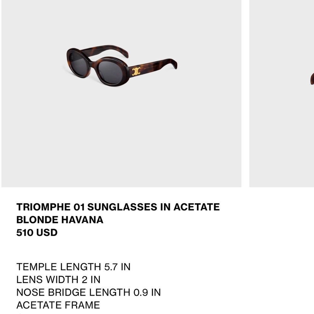 Celine triomphe sunglasses tortoise shell